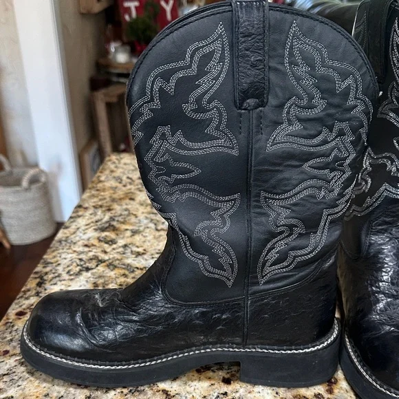 Roper Black Low Top Western Boot - Picture 3 of 7